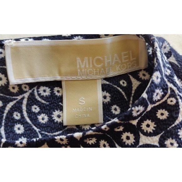 Michael Kors Top Womens Small Cold Shoulder Layered Sleeves - Picture 7 of 11